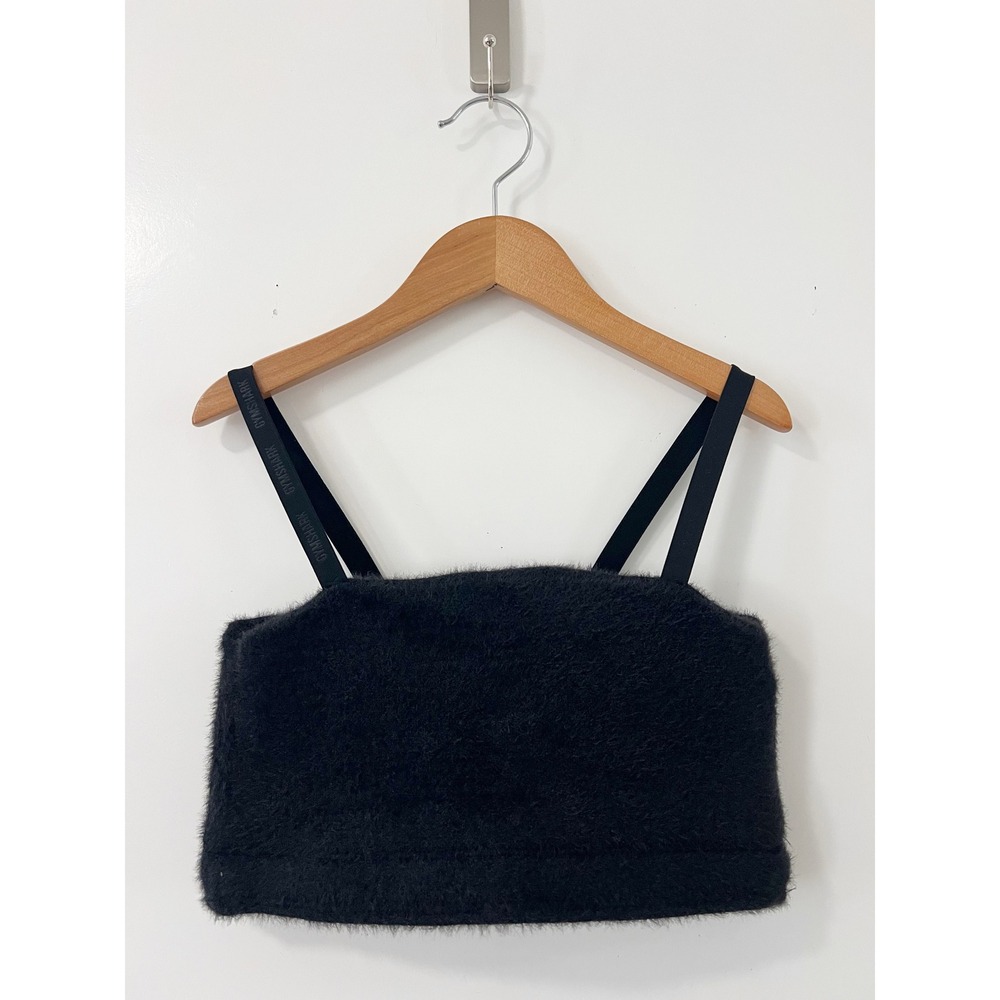 Gymshark x Whitney Simmons V4 Eyelash Knit Cropped Bralette Top Black Small